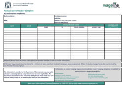 printable 40 useful leave trackers excel  word  templatearchive vacation and sick time tracking template