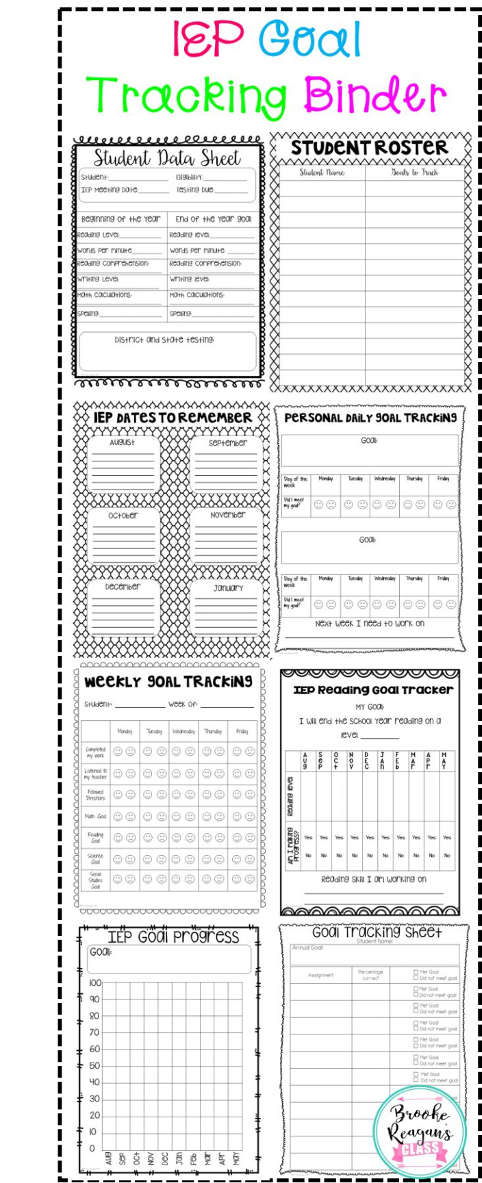 printable free printable data collection sheets for iep goals you can then record school counseling data tracking template doc