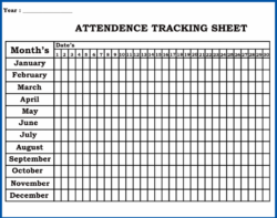 sample printable attendance sheet  tracker template in pdf word google docs employee attendance tracking template