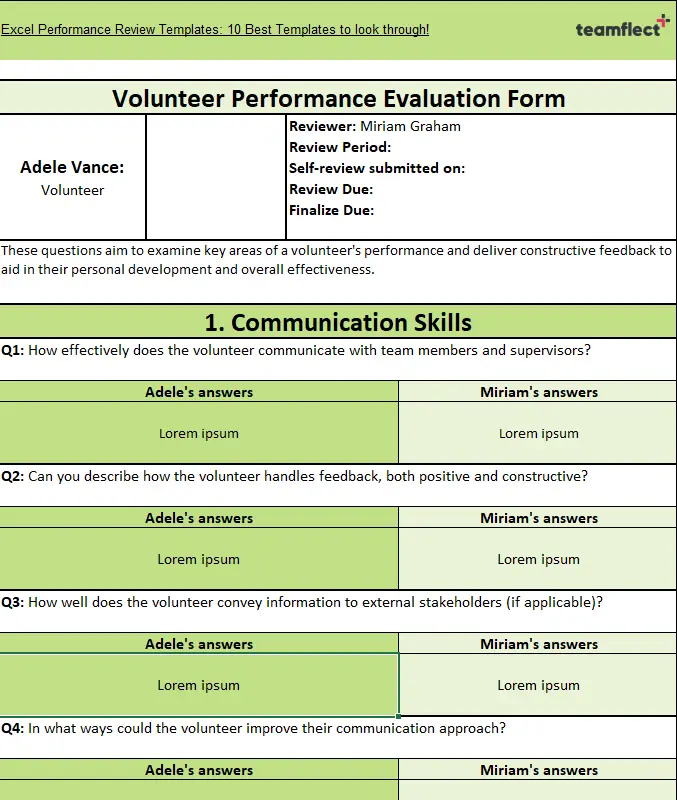 Volunteer Performance Evaluation - Volunteer Performance Evaluation Template.webp
