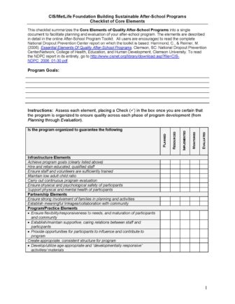 Youth Program Evaluation Template - Youth Program Evaluation Template 