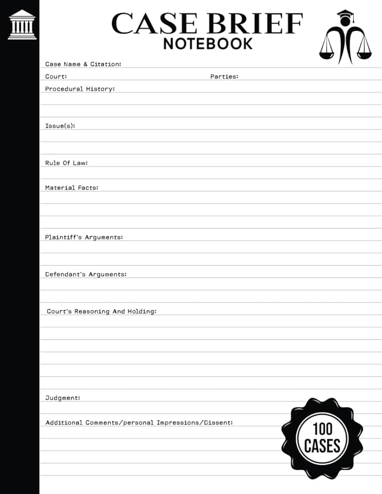 Student Case Brief Template
