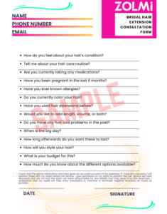 Hair Problem Consultation Form Template
