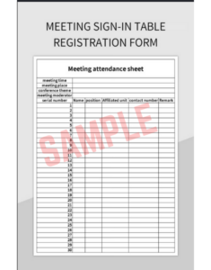 Shareholder Meeting Registration Form Template