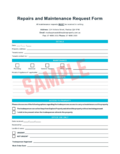 Technology Repair Request Form Template
