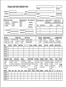 Home Energy Audit Form Template