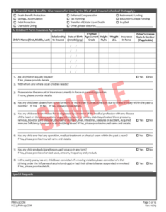 Life Insurance Application Form Template