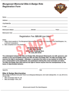 Motorcycle Ride Registration Form Template