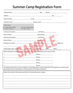 Summer Day Camp Registration Form Template