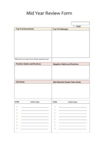 Mid Year Review Form Template